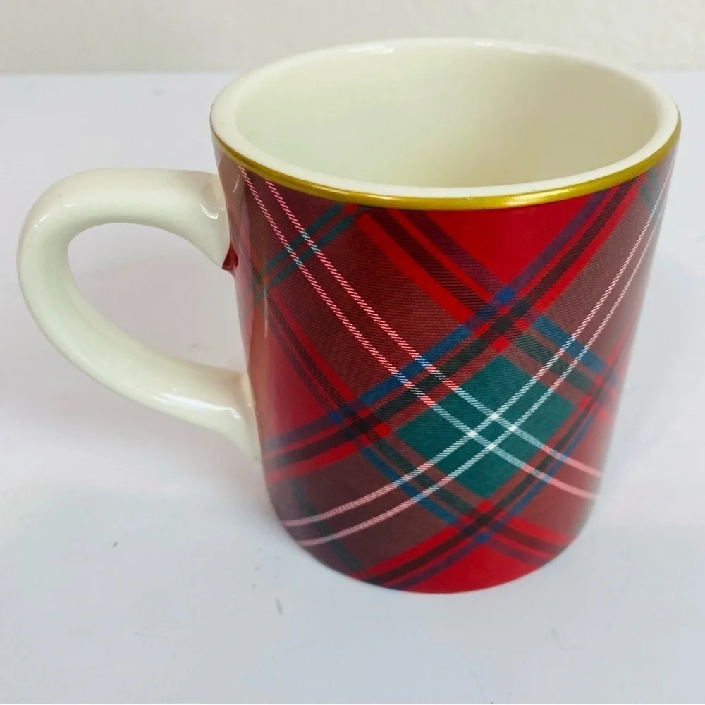 Williams Sonoma Tartan Plaid Mug 12oz